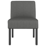 Slipper Chair Dark Gray Fabric