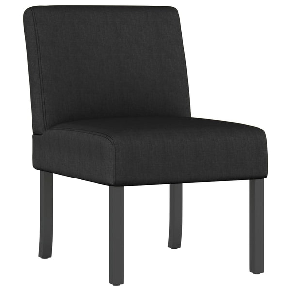 Slipper Chair Black Fabric