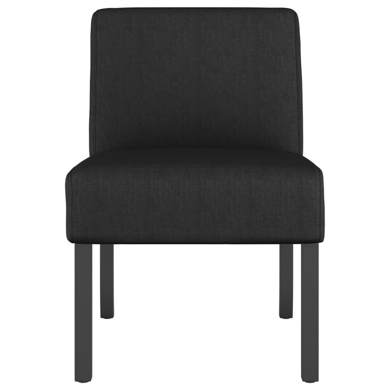 Slipper Chair Black Fabric