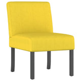 Slipper Chair Light Yellow Fabric