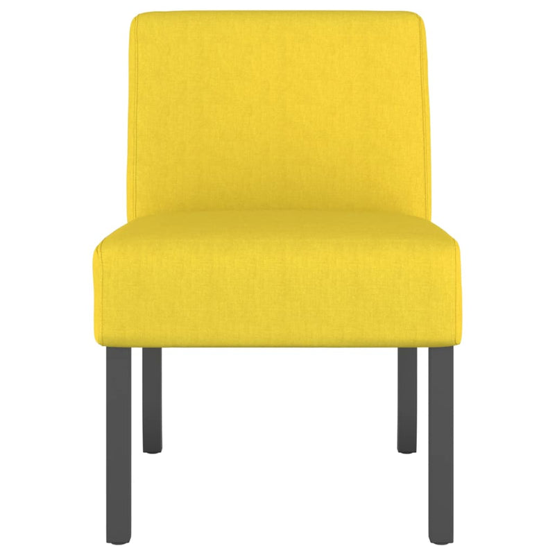 Slipper Chair Light Yellow Fabric