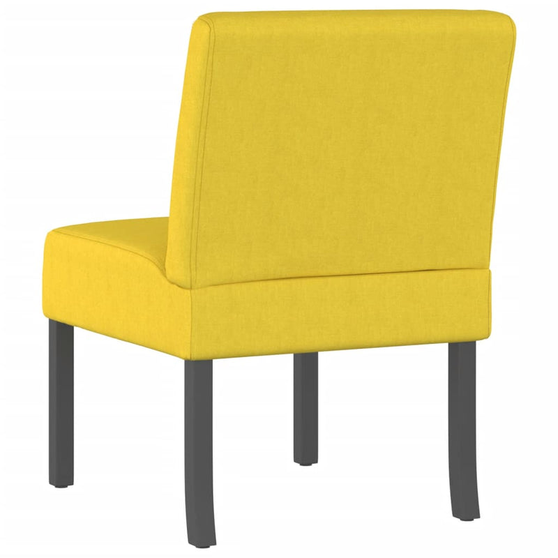 Slipper Chair Light Yellow Fabric