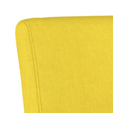 Slipper Chair Light Yellow Fabric