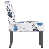 Slipper Chair Blue Flower Fabric