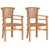 3 Piece Patio Dining Set Solid Wood Teak