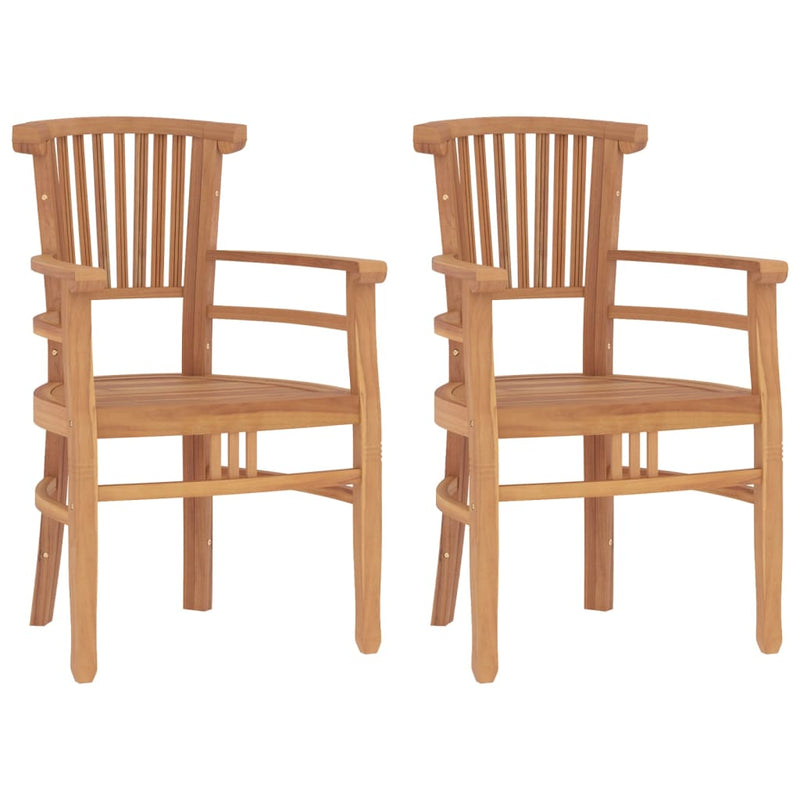 3 Piece Patio Dining Set Solid Wood Teak