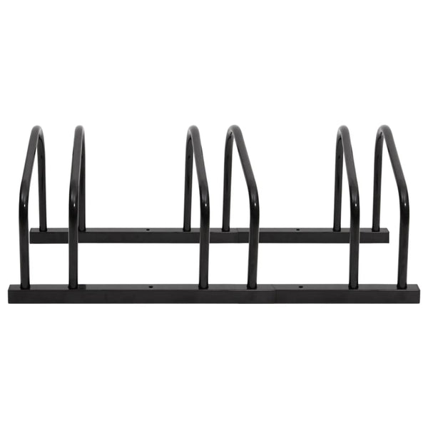 Bike Rack for 3 Bikes Black Steel