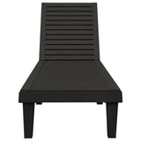 Sun Lounger Black 61"x22.8"x32.7" Polypropylene