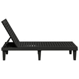 Sun Lounger Black 61"x22.8"x32.7" Polypropylene