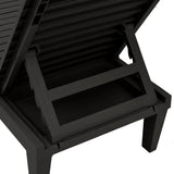 Sun Lounger Black 61"x22.8"x32.7" Polypropylene