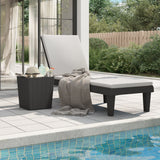 Sun Lounger Black 61"x22.8"x32.7" Polypropylene