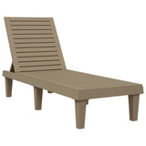 Sun Lounger Light Brown 61"x22.8"x32.7" Polypropylene