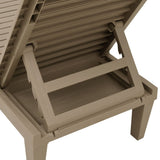 Sun Lounger Light Brown 61"x22.8"x32.7" Polypropylene