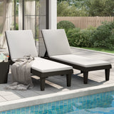 Sun Loungers 2 pcs Black 61"x22.8"x32.7" Polypropylene