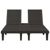 Double Sun Lounger Black 61"x54.3"x32.7" Polypropylene