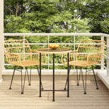 3 Piece Patio Dining Set Poly Rattan