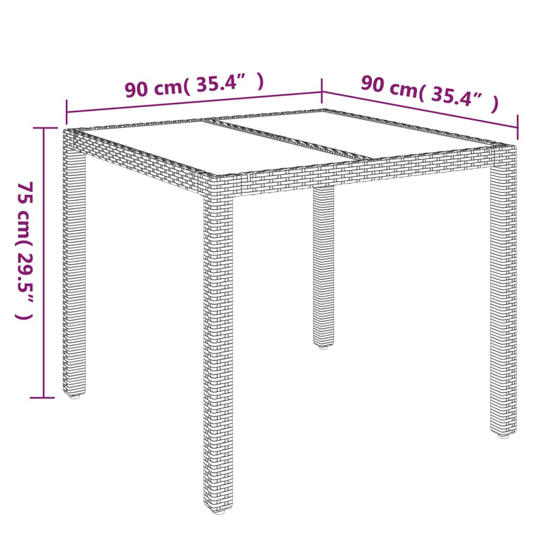 3 Piece Patio Dining Set with Cushions Gray Poly Rattan