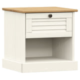 Bedside Cabinet VIGO White 16.5"x13.8"x16.5" Solid Wood Pine