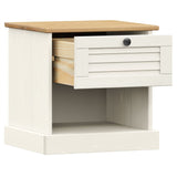 Bedside Cabinet VIGO White 16.5"x13.8"x16.5" Solid Wood Pine