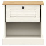 Bedside Cabinet VIGO White 16.5"x13.8"x16.5" Solid Wood Pine