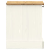 Bedside Cabinet VIGO White 16.5"x13.8"x16.5" Solid Wood Pine