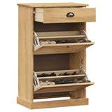 Shoe Cabinet VIGO 23.6"x13.8"x37.8" Solid Wood Pine