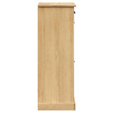 Shoe Cabinet VIGO 23.6"x13.8"x37.8" Solid Wood Pine