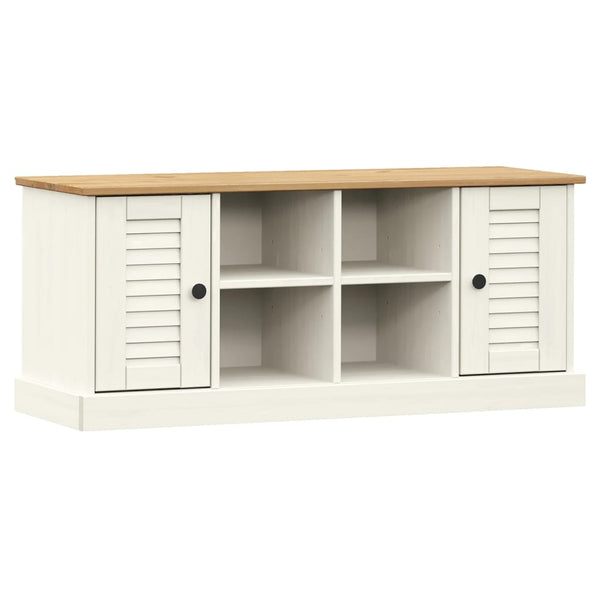 Shoe Bench VIGO White 41.7"x13.8"x17.7" Solid Wood Pine