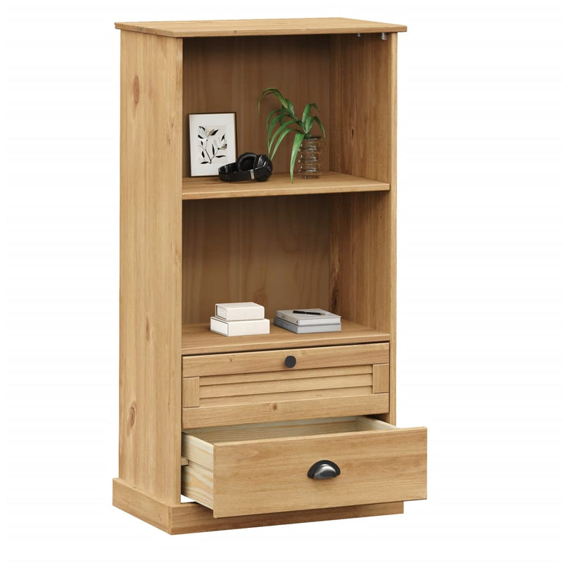 Bookcase VIGO 23.6"x13.8"x45.1" Solid Wood Pine