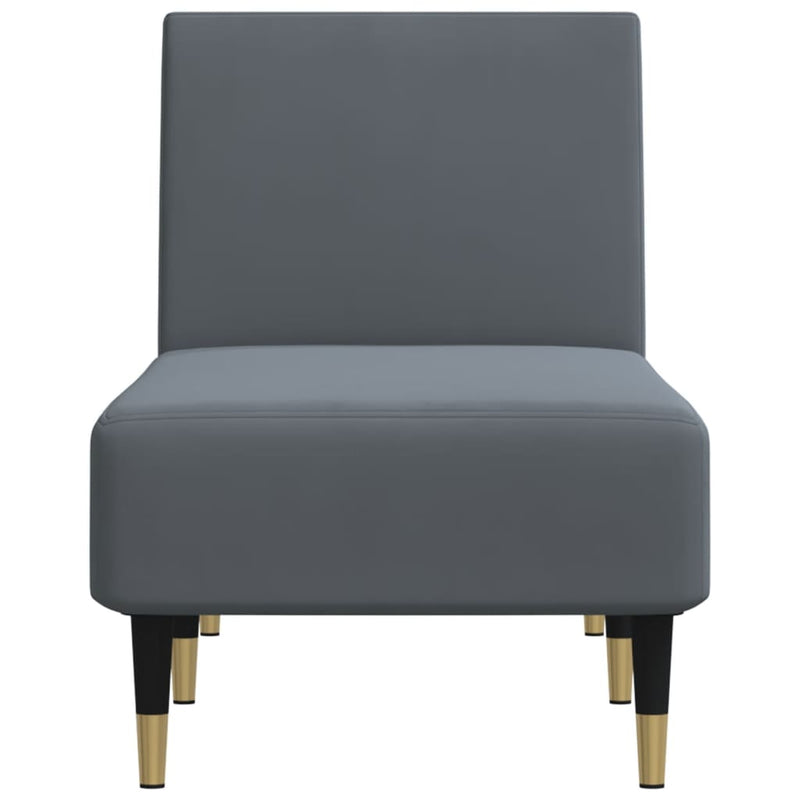 Chaise Longue Dark Gray Velvet