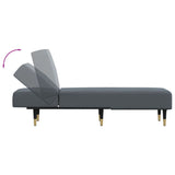 Chaise Longue Dark Gray Velvet