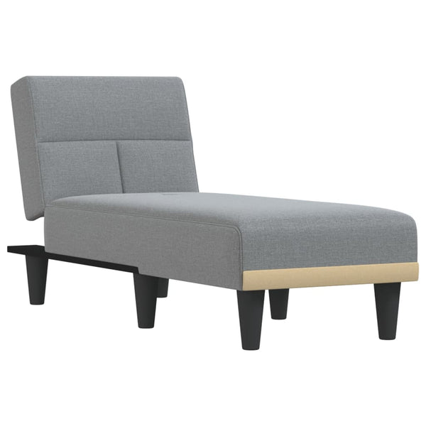 Chaise Longue Light Gray Fabric