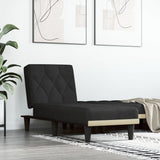 Chaise Longue Black Velvet