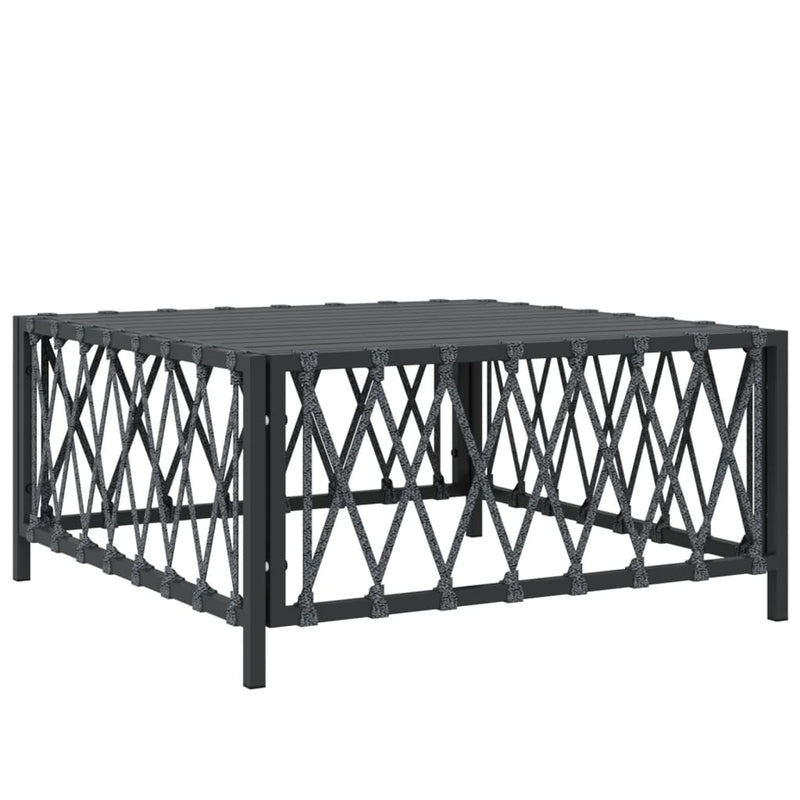 6 Piece Patio Lounge Set with Cushions Anthracite Steel