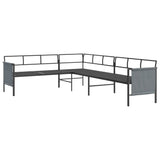 2 Piece Patio Dining Set Anthracite Steel