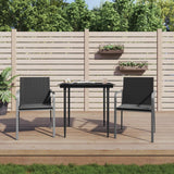 3 Piece Patio Dining Set with Cushions Poly Rattan and Steel