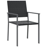 5 Piece Patio Dining Set Poly Rattan and Steel