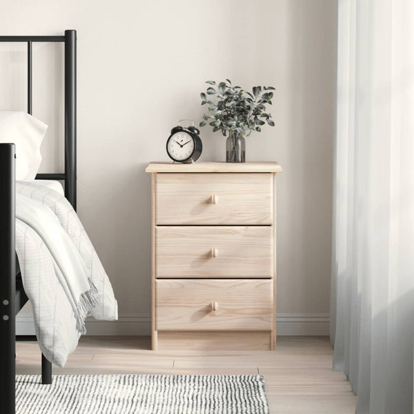 Bedside Cabinet ALTA 16.1"x13.8"x21.9" Solid Wood Pine