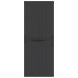 Outdoor Storage Cabinet Black 25.6"x14.6"x65" PP