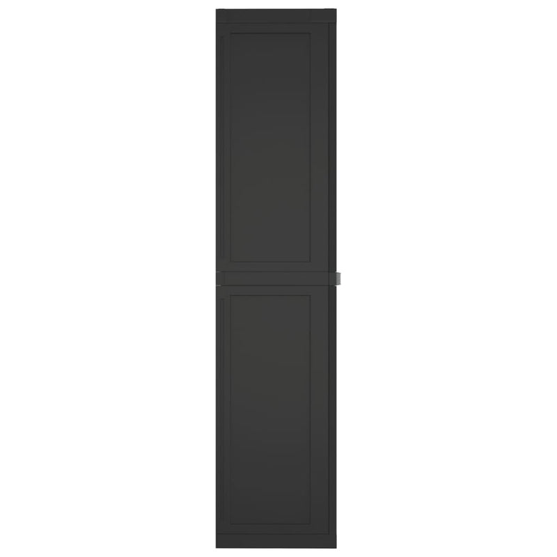 Outdoor Storage Cabinet Black 25.6"x14.6"x65" PP