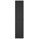 Outdoor Storage Cabinet Black 25.6"x14.6"x65" PP