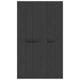 Outdoor Storage Cabinet Black 38.2"x14.6"x65" PP