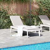 Sun Lounger White 73.2"x23.6"x11.4" PP