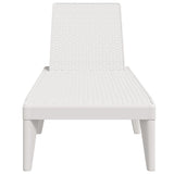 Sun Lounger White 73.2"x23.6"x11.4" PP