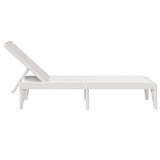 Sun Lounger White 73.2"x23.6"x11.4" PP