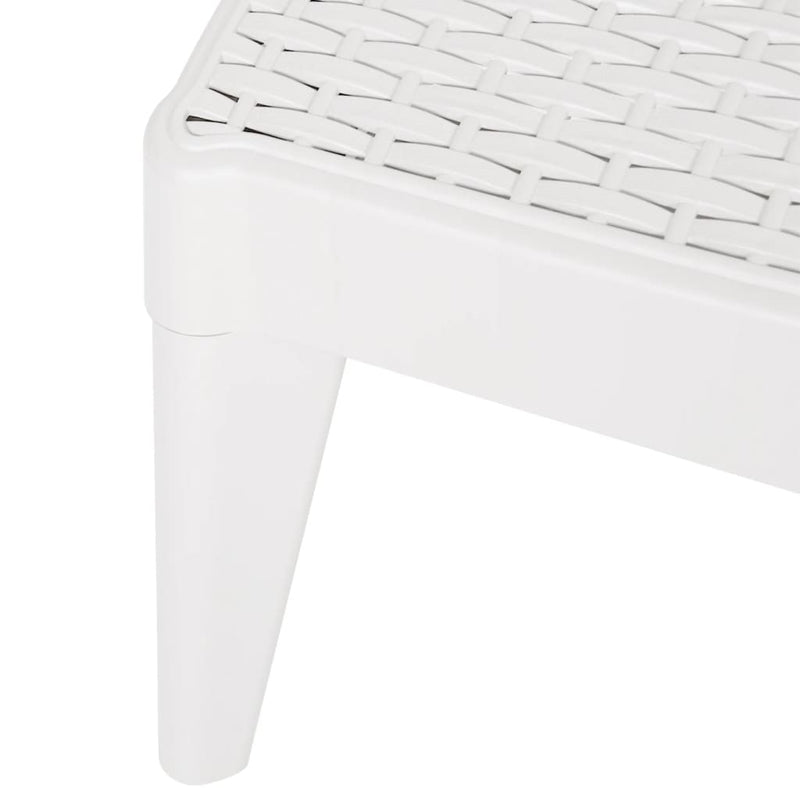 Sun Lounger White 73.2"x23.6"x11.4" PP