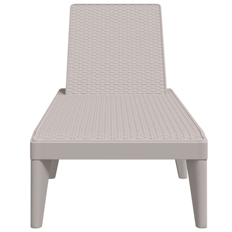 Sun Lounger Cappuccino 73.2"x23.6"x11.4" PP