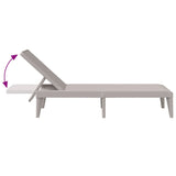 Sun Lounger Cappuccino 73.2"x23.6"x11.4" PP