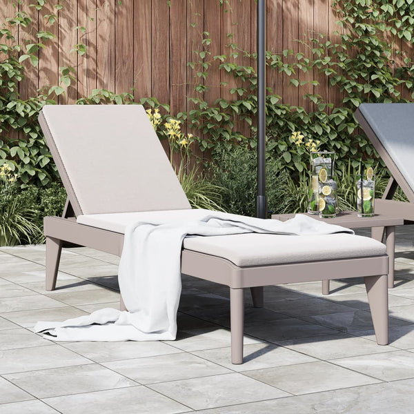 Sun Lounger Cappuccino 73.2"x23.6"x11.4" PP