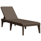 Sun Lounger Brown 73.2"x23.6"x11.4" PP